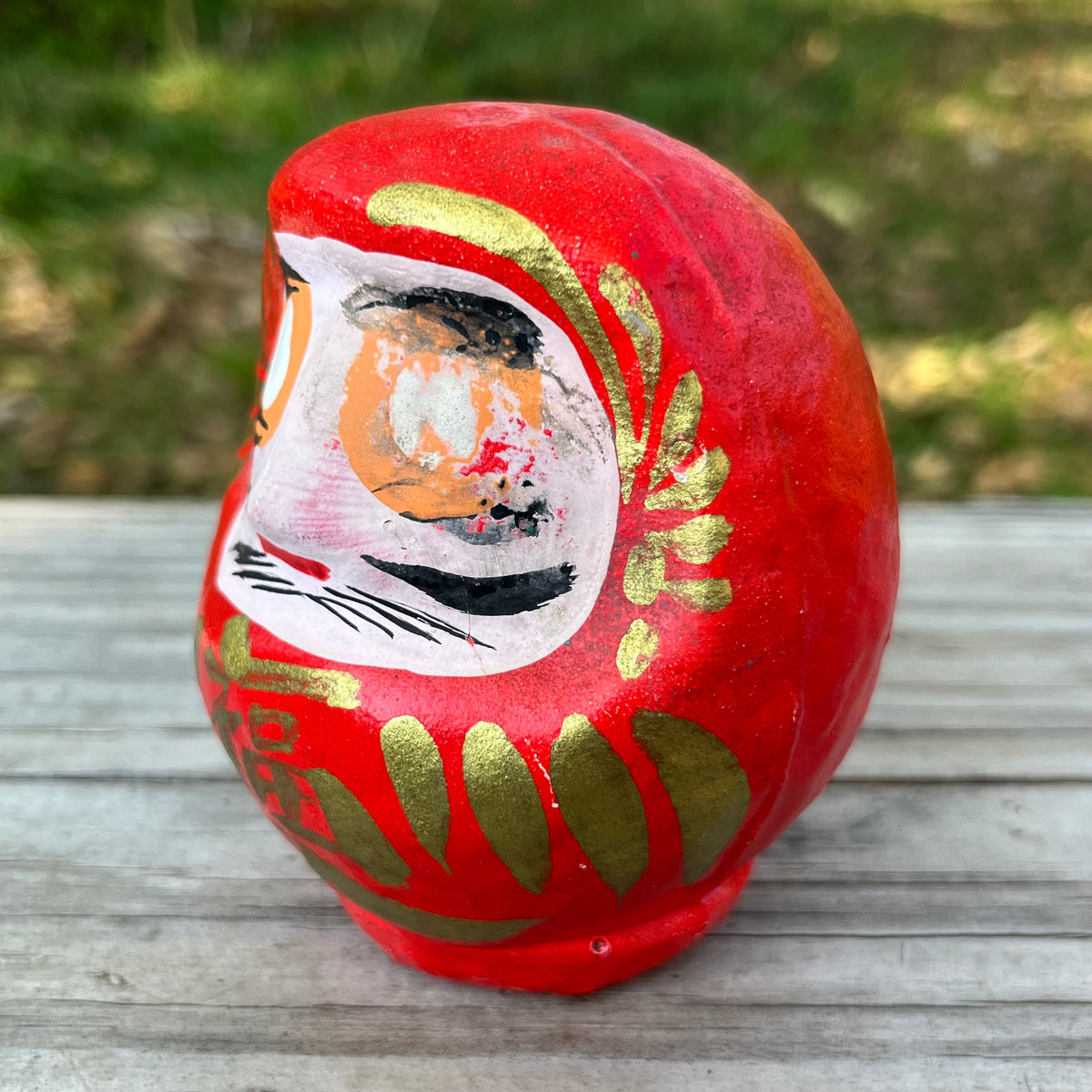 Vintage paper mache Daruma doll.