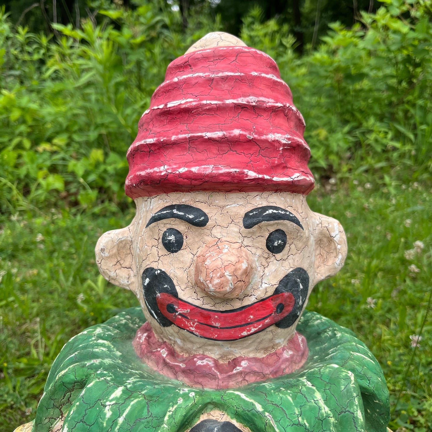 Vintage paper mache clown.