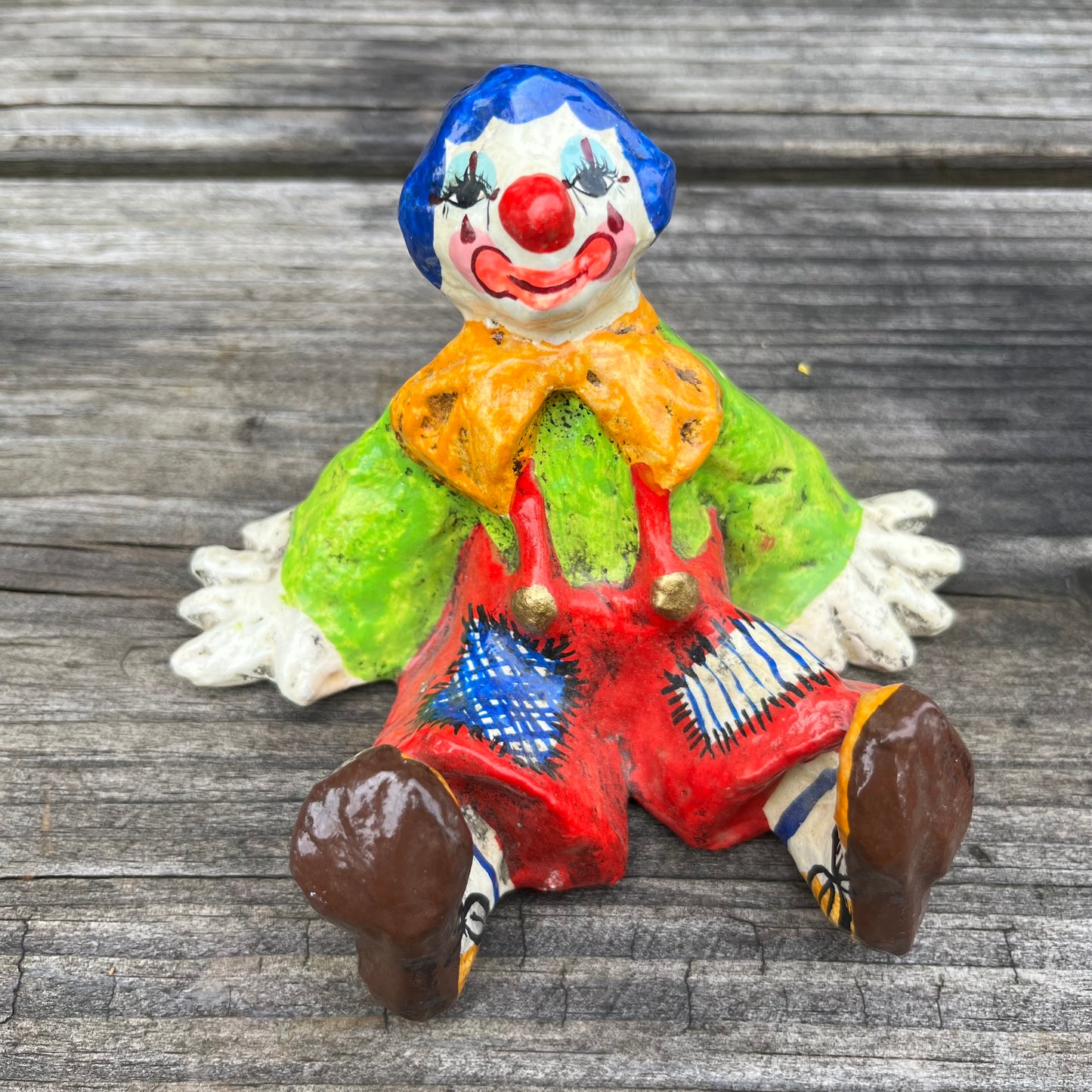 Vintage paper mache clown.