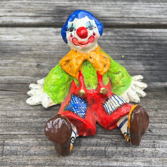 Vintage paper mache clown.