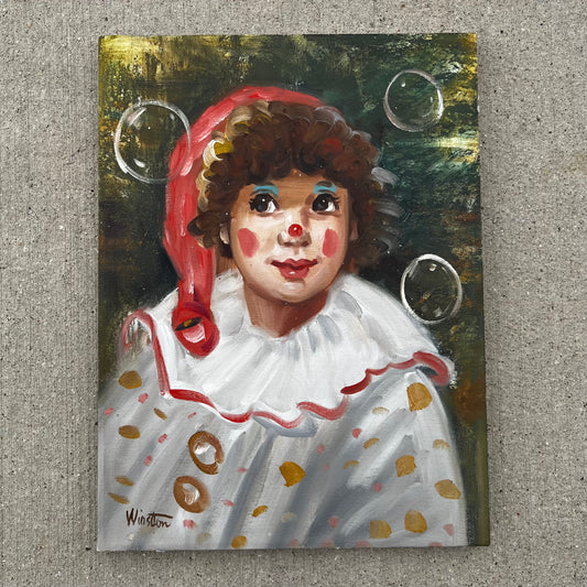 1980s Bubble clown painting.