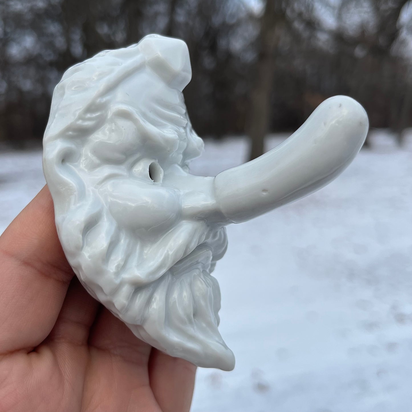 Vintage ceramic Tengu mask.