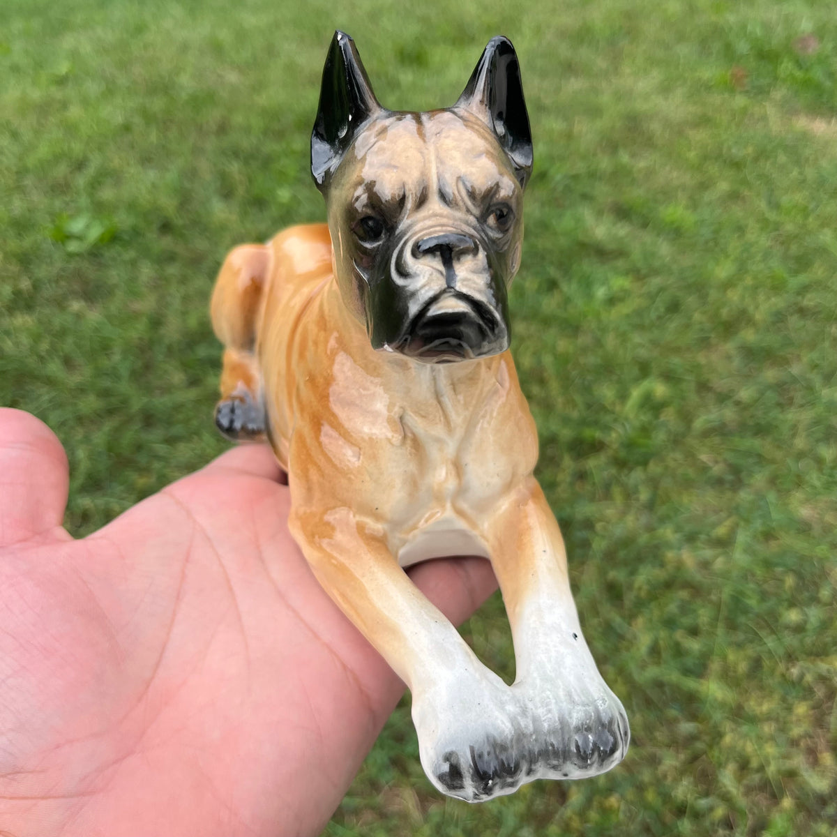 Vintage ceramic boxer. (Chipped)