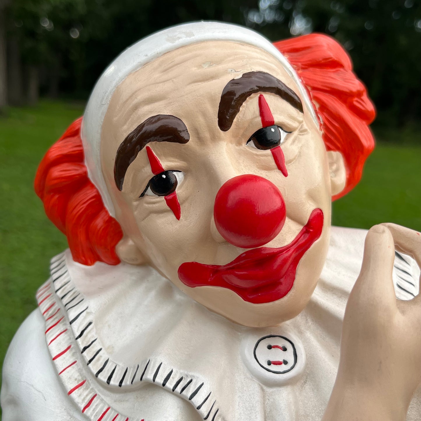 1980s Ceramic clown bust.