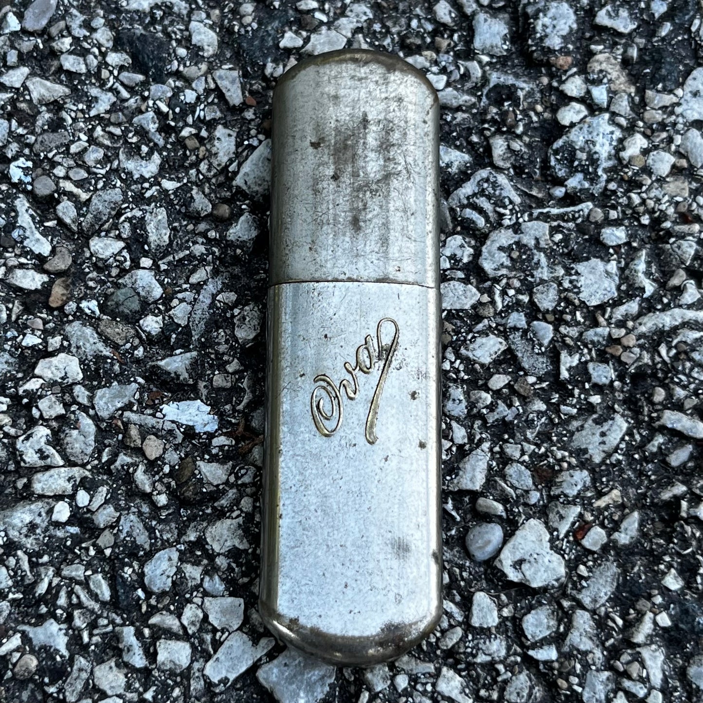 1940s Initialed trench art lighter.