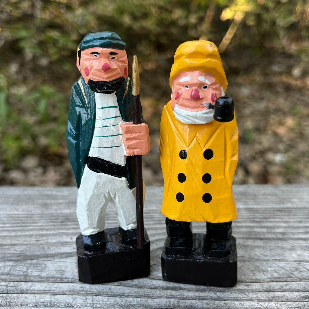 Vintage hand carved sailor set.