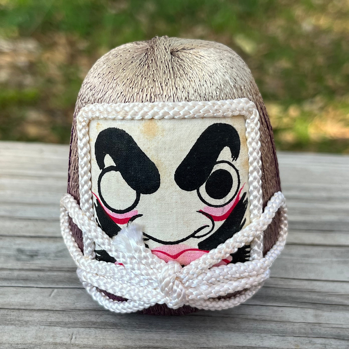 Vintage paper mache Daruma doll.