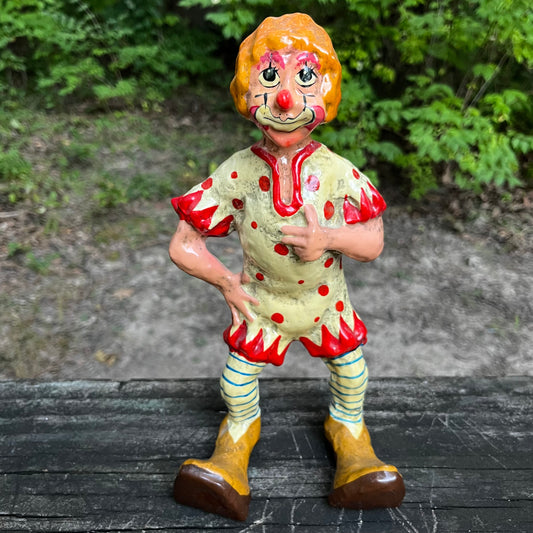 Vintage paper mache clown.