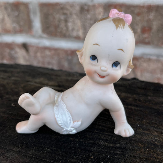 Vintage pink bow Kewpie.