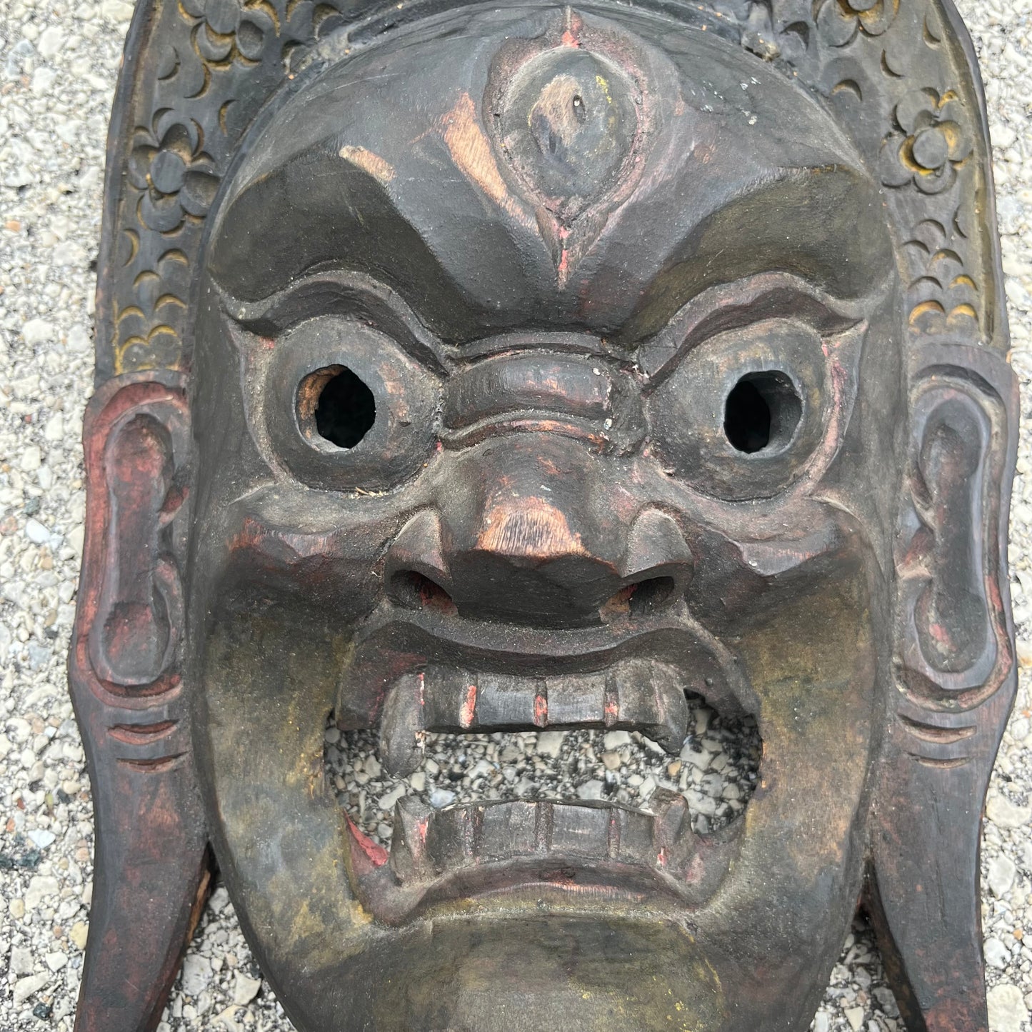 Vintage Tibetan Bhairab Mahakala mask.