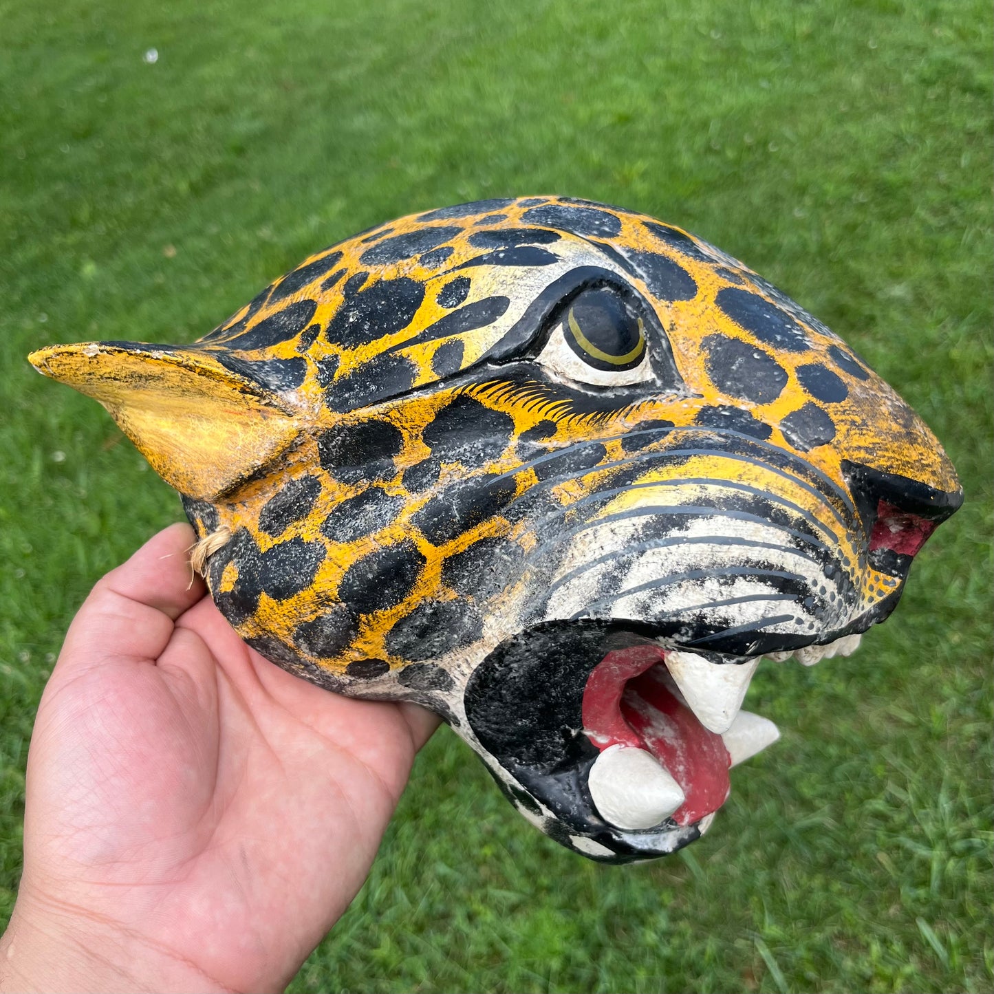 Vintage hand crafted jaguar mask.