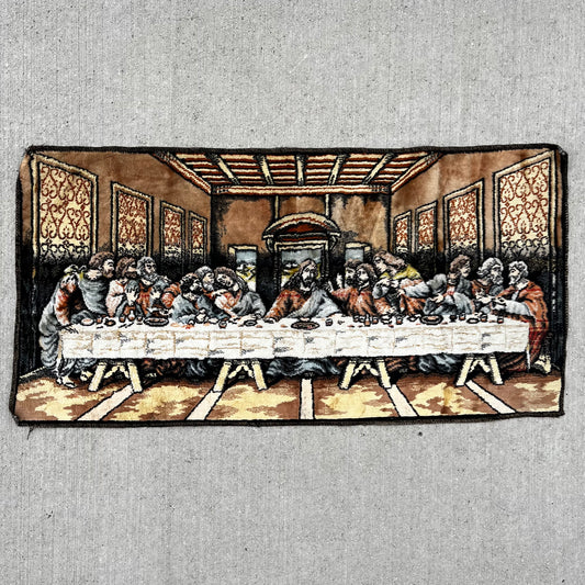Vintage last supper tapestry.