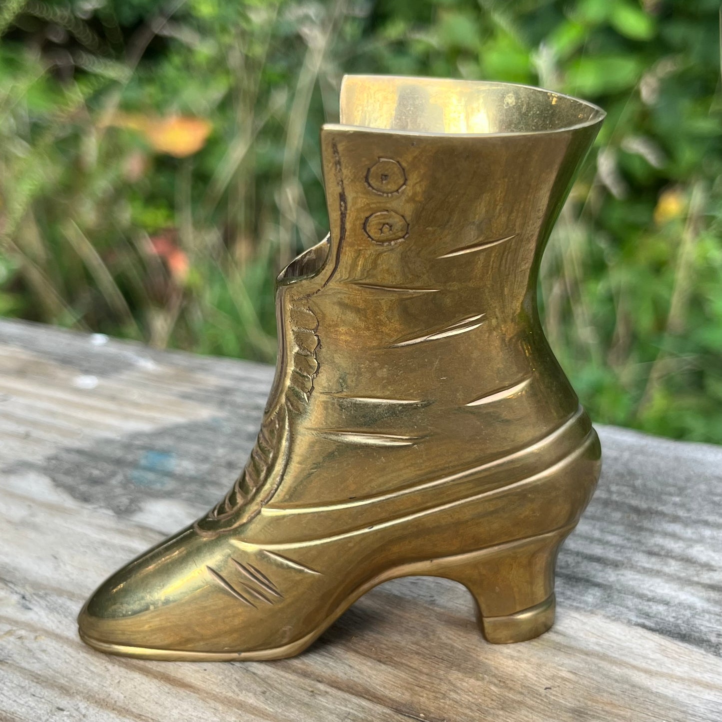 Vintage brass boot.