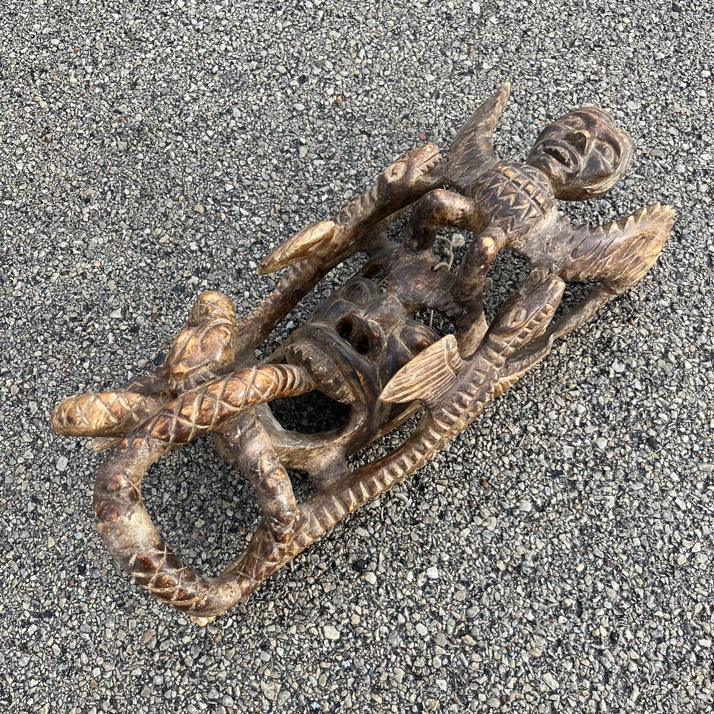 1950s Cherub devil mask from Jaleaca de Catalan.