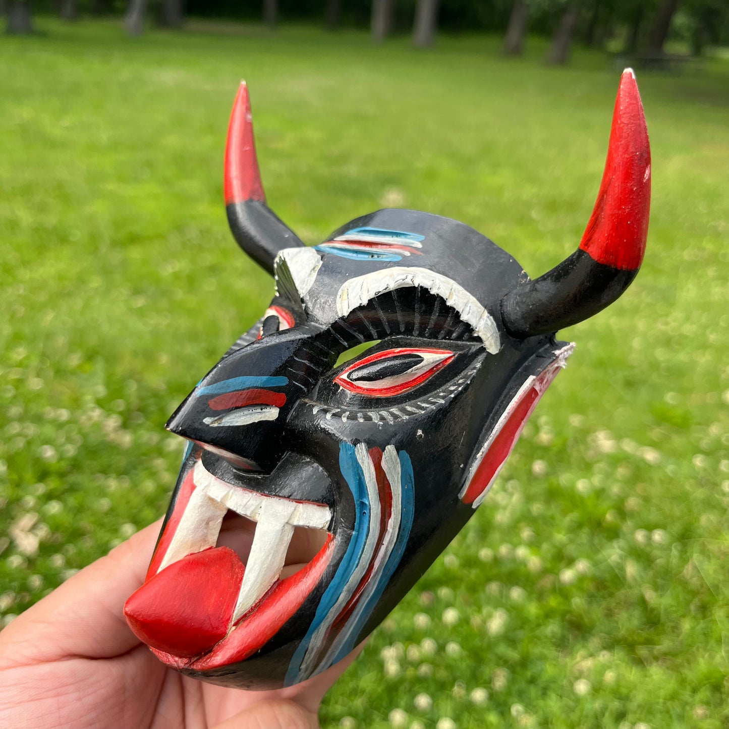 Vintage Oaxacan Diabo mask.