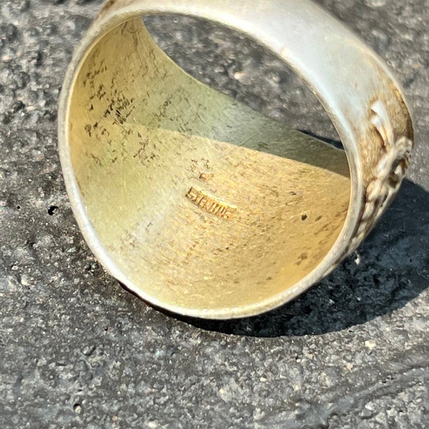Vintage Sterling silver U.S. Navy ring. Size 9.