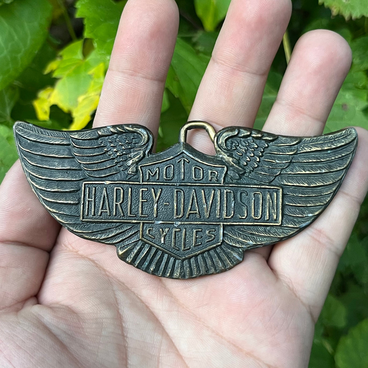 Vintage Harley Davidson belt buckle.