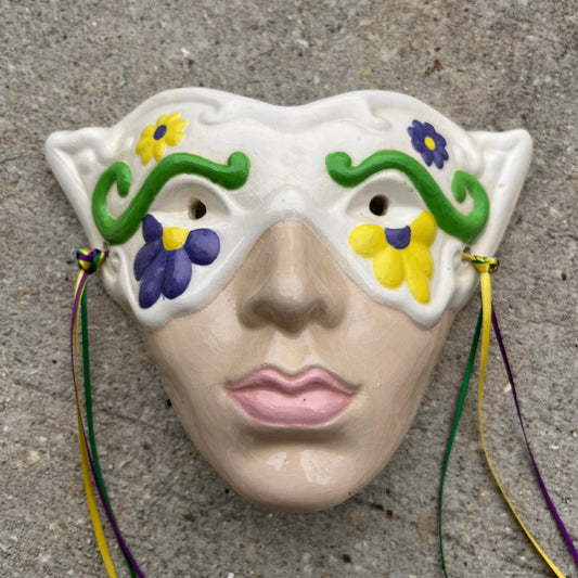 1985 Ceramic Mardi Gras mask.