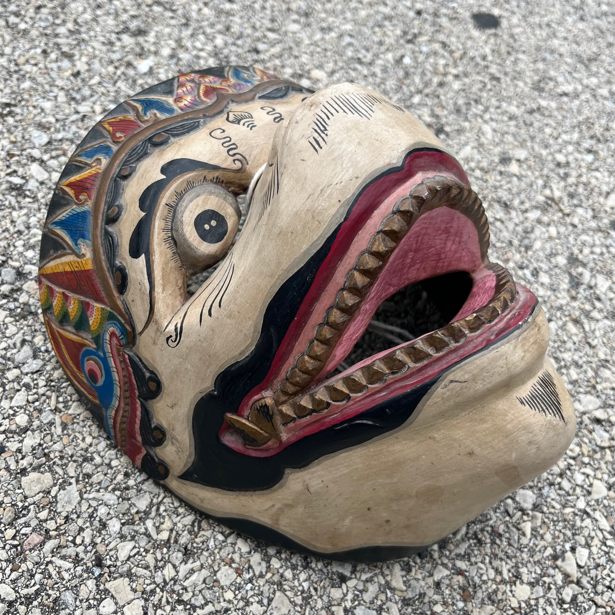 Vintage Javanese Hunuman dance mask.