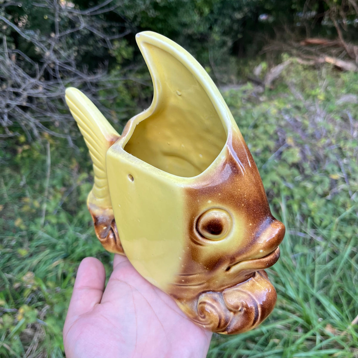 Vintage Fish wall pocket.