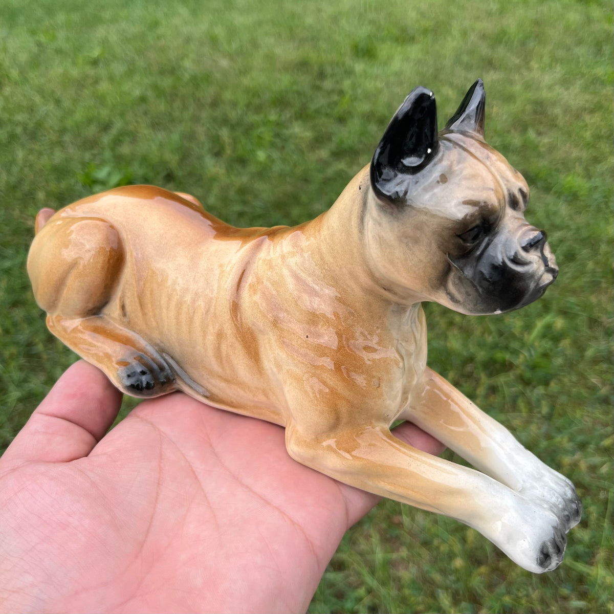 Vintage ceramic boxer. (Chipped)