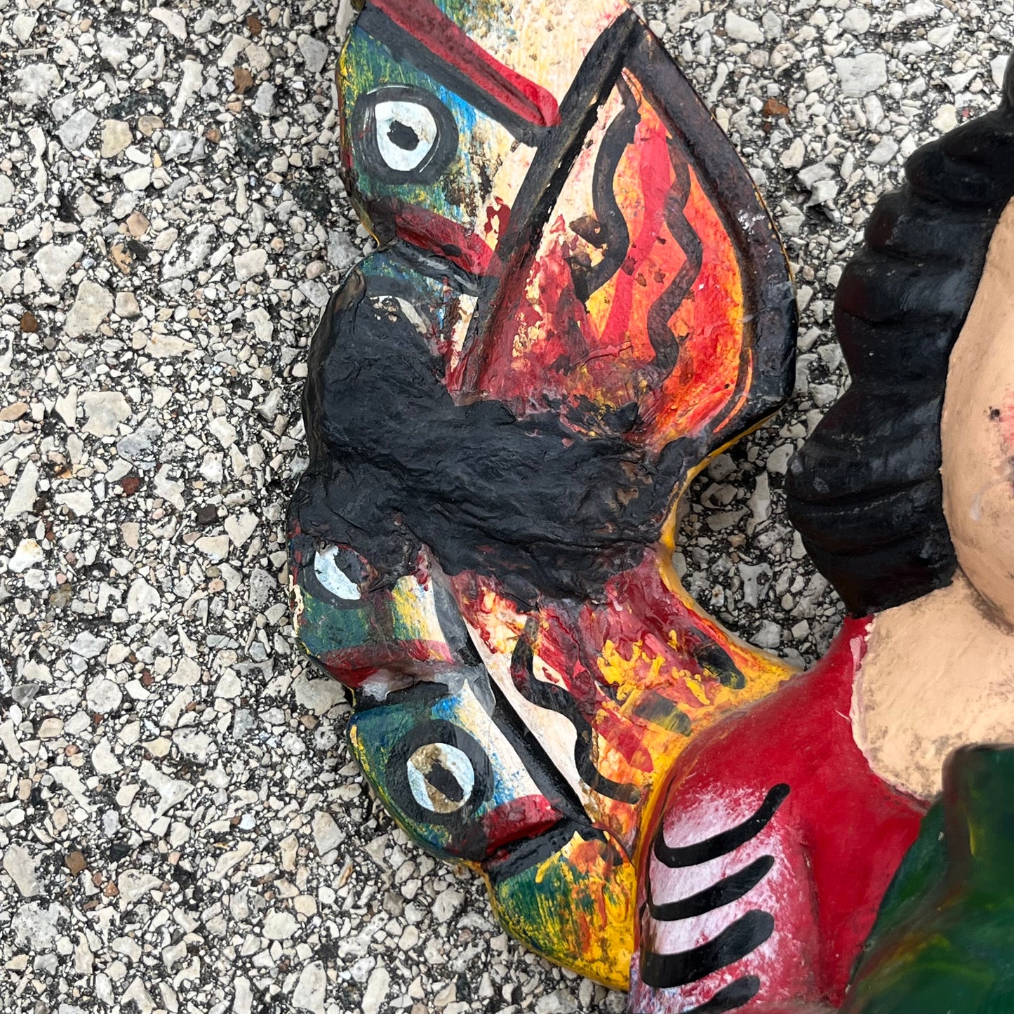 Vintage Mexican cherub. (Repaired wing)