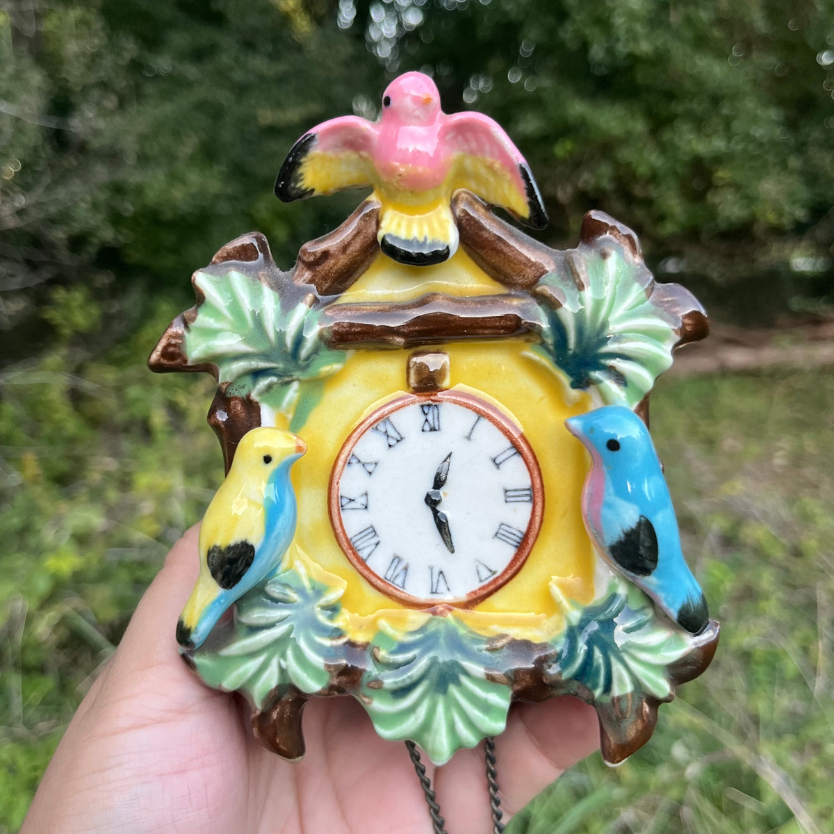 Vintage Bird house wall pocket.