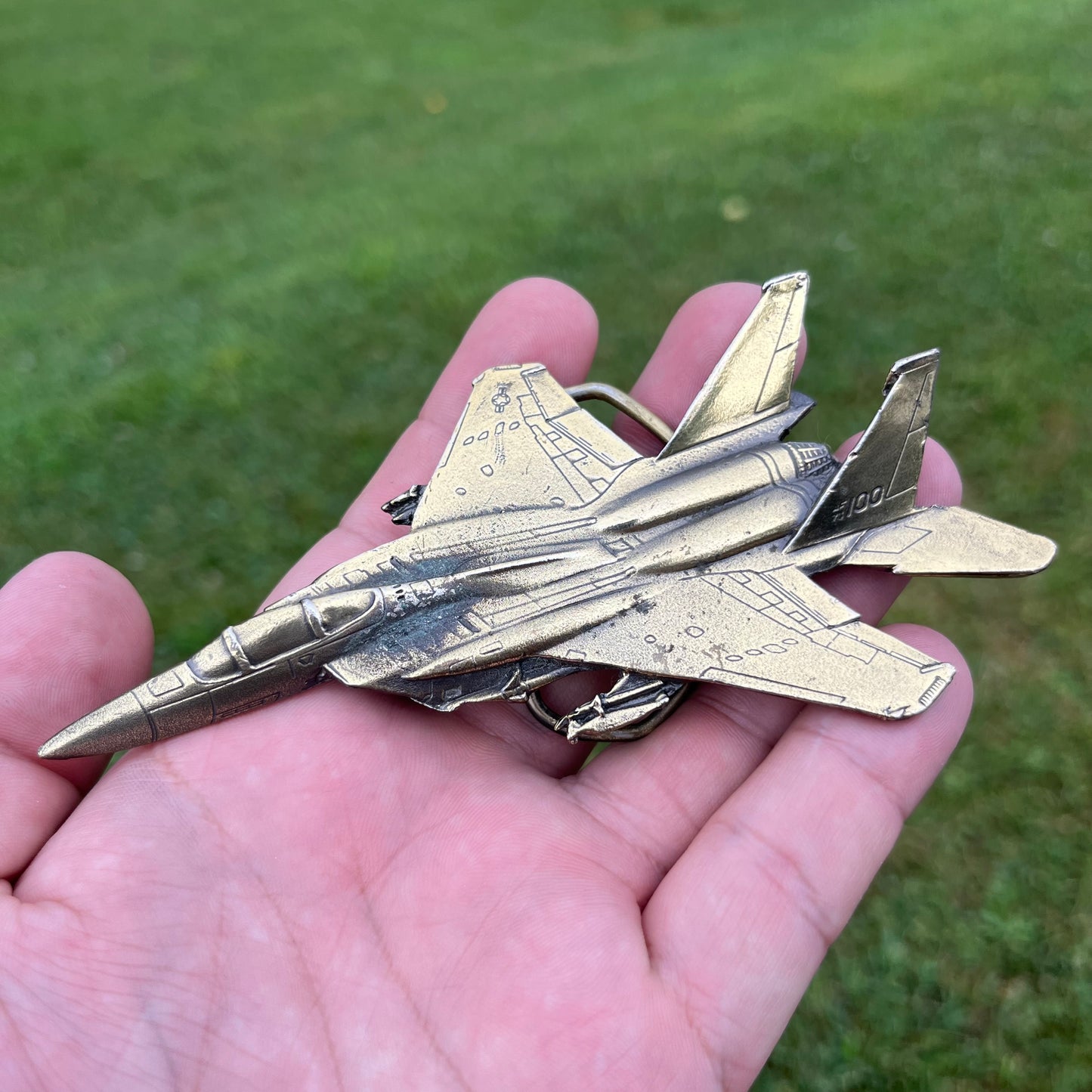 1980s Jet fighter belt buckle.