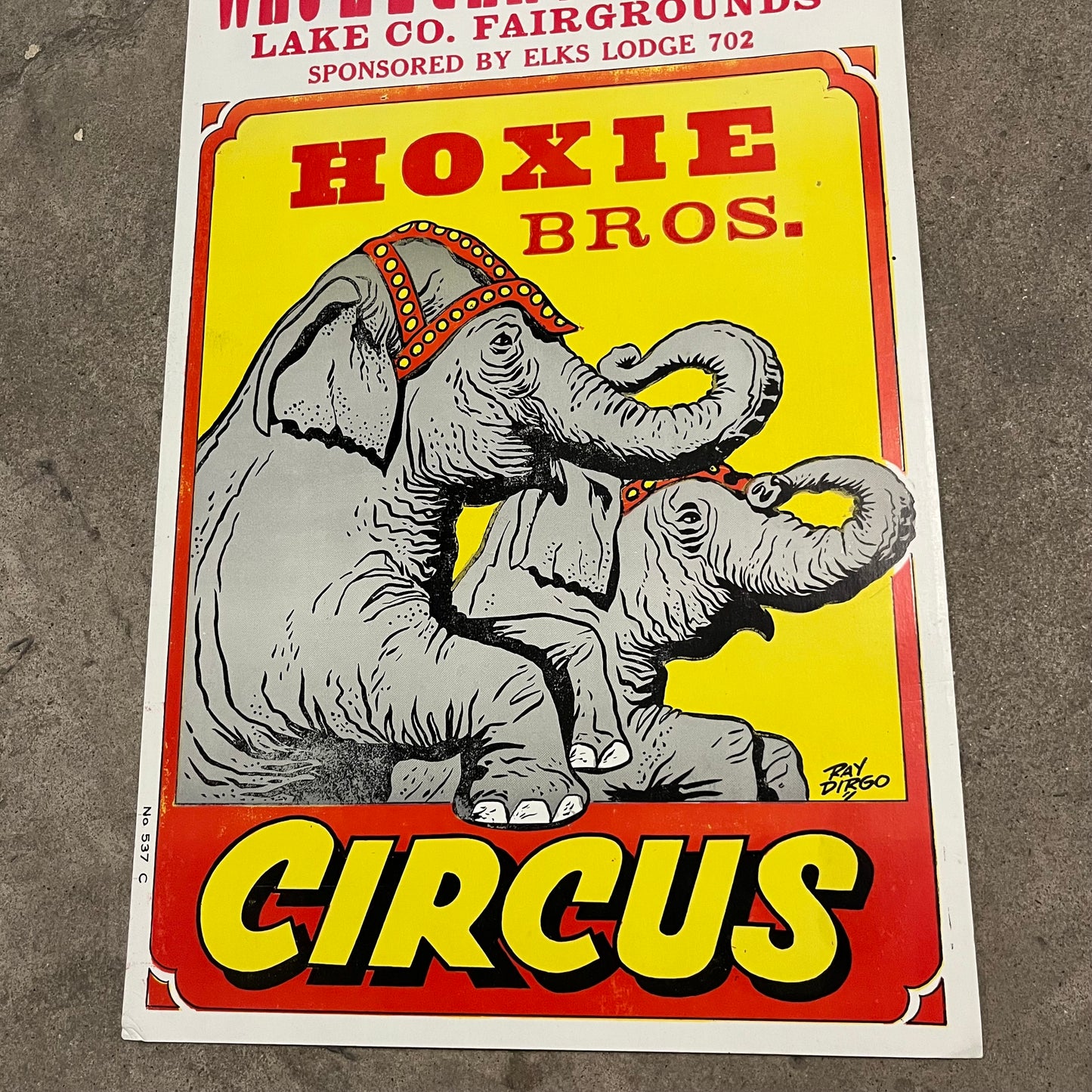 1970s Hoxie Bros. circus poster.