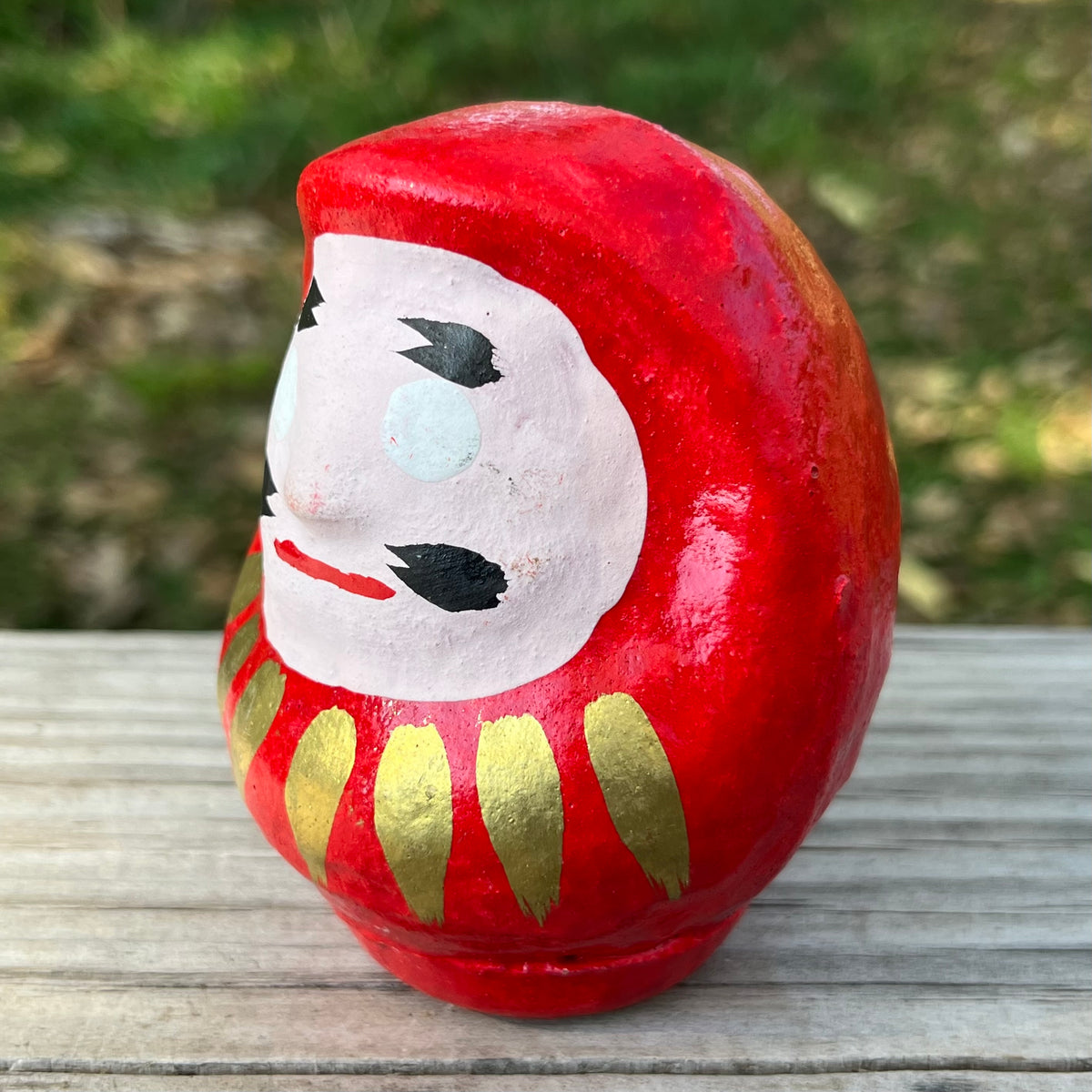 Vintage paper mache Daruma doll.