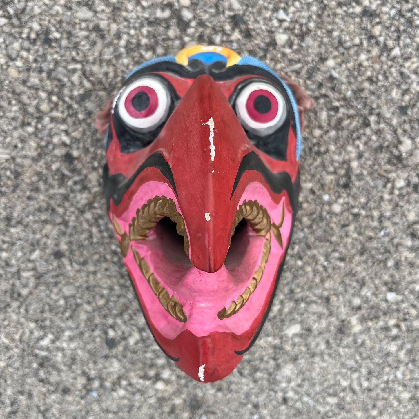 Vintage Balinese Garuda wood carving.