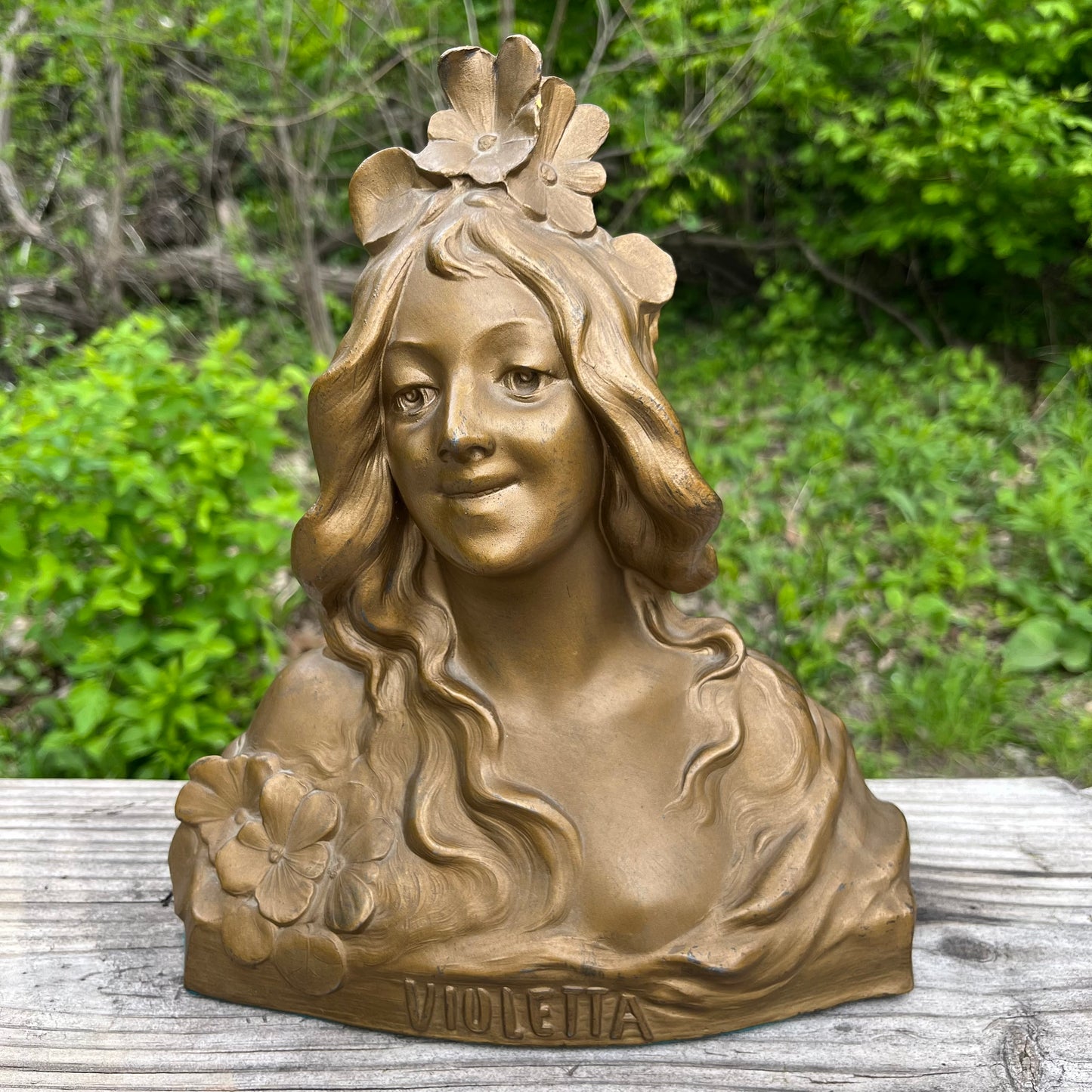 Vintage cast art nouveau “Violtetta” replica.