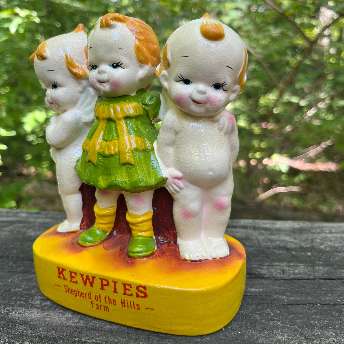 Vintage chalkware Kewpies.