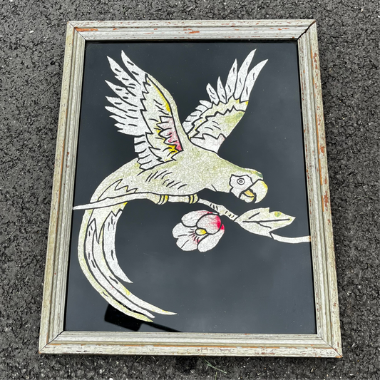 Vintage Parrot foil art.