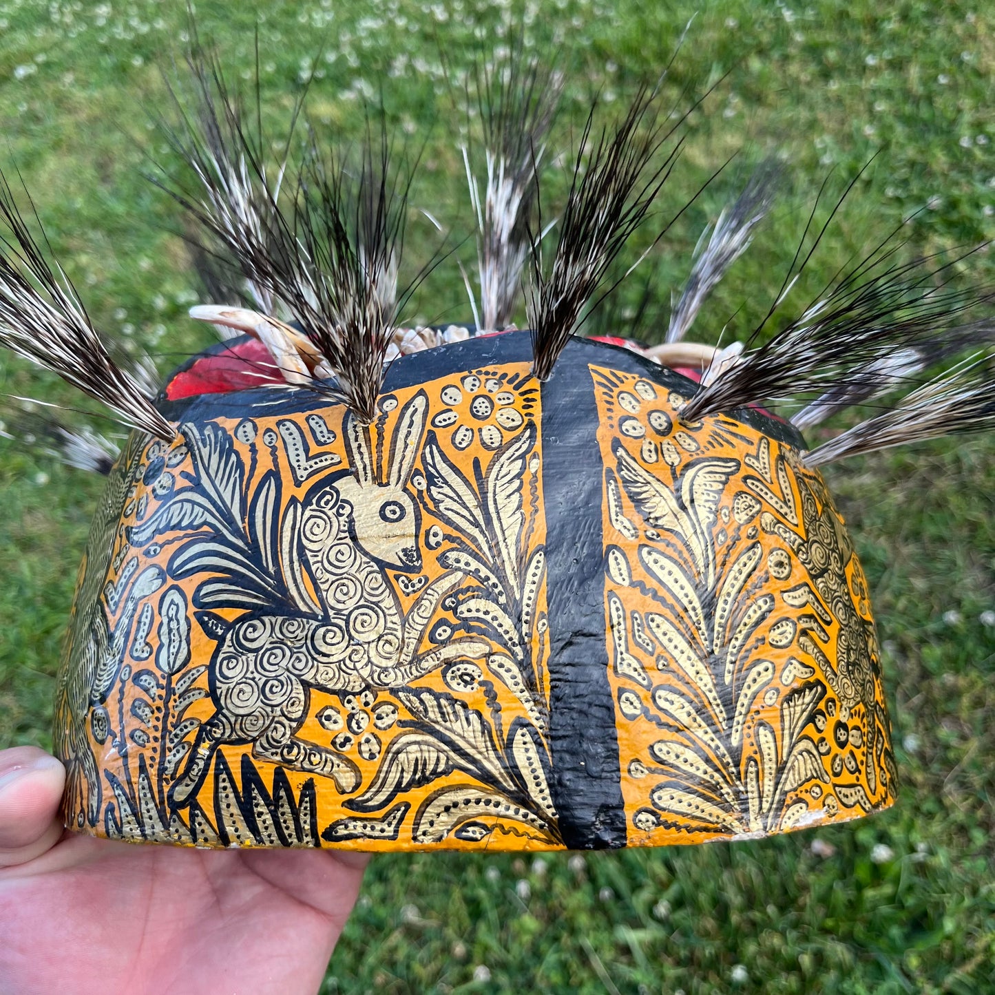 Vintage Danza Del Tigre jaguar mask.