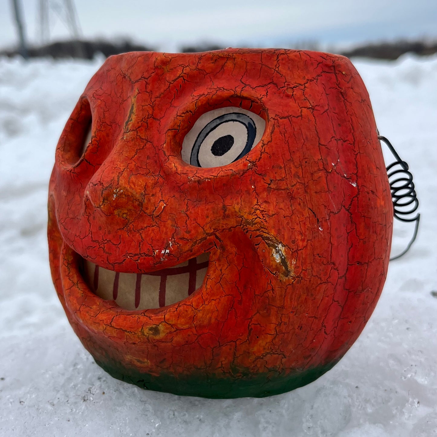 Vintage Paper mache pumpkin head.