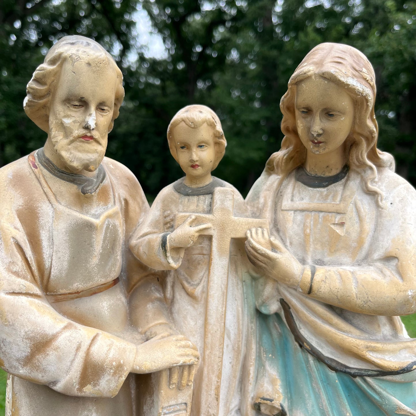 1920s/1930s Chalkware Holy Family statue.