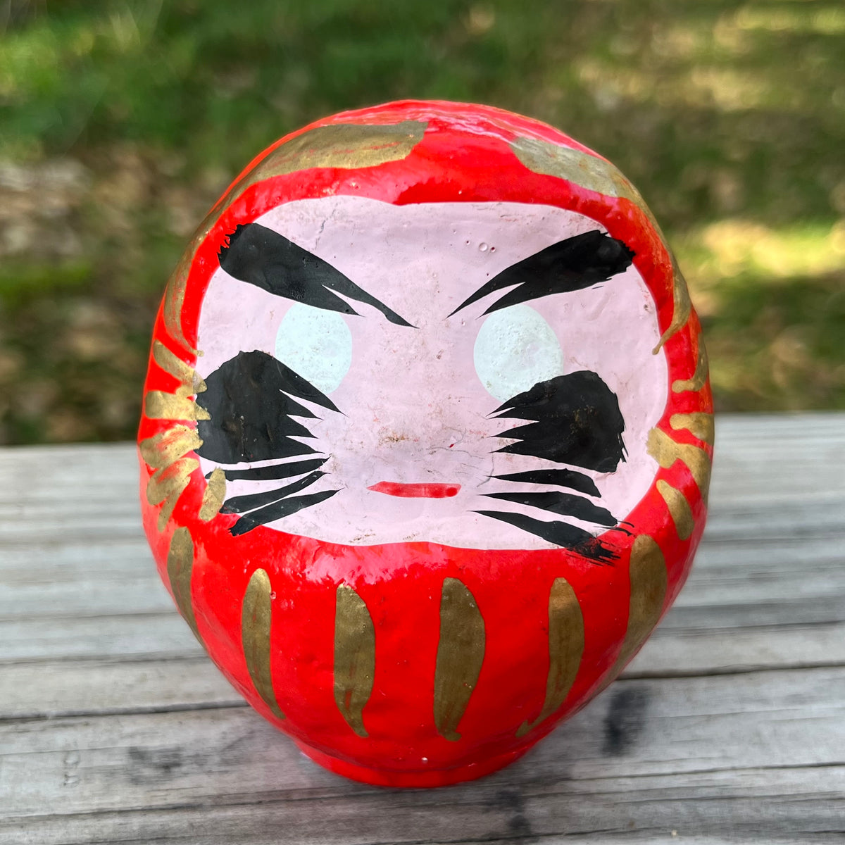 Vintage paper mache Daruma doll.
