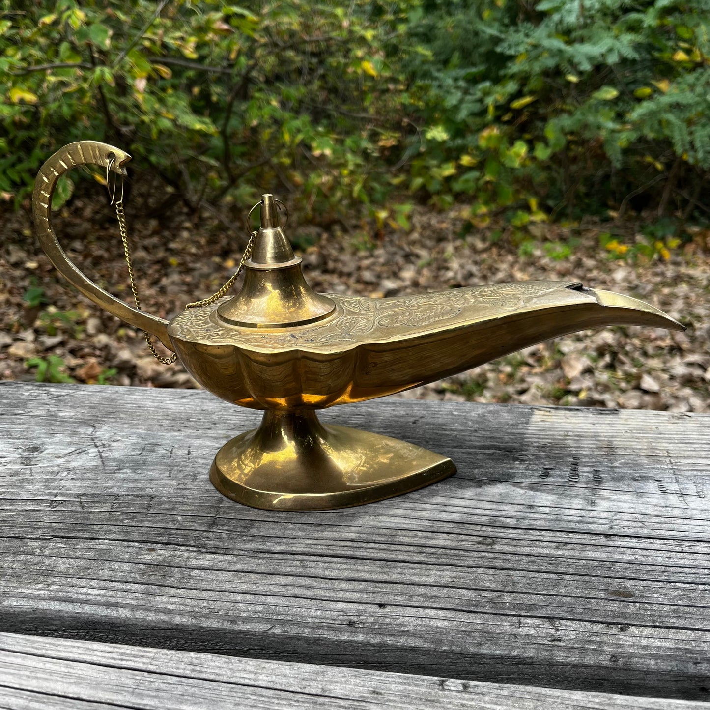 Vintage Brass “Genie” oil lamp.