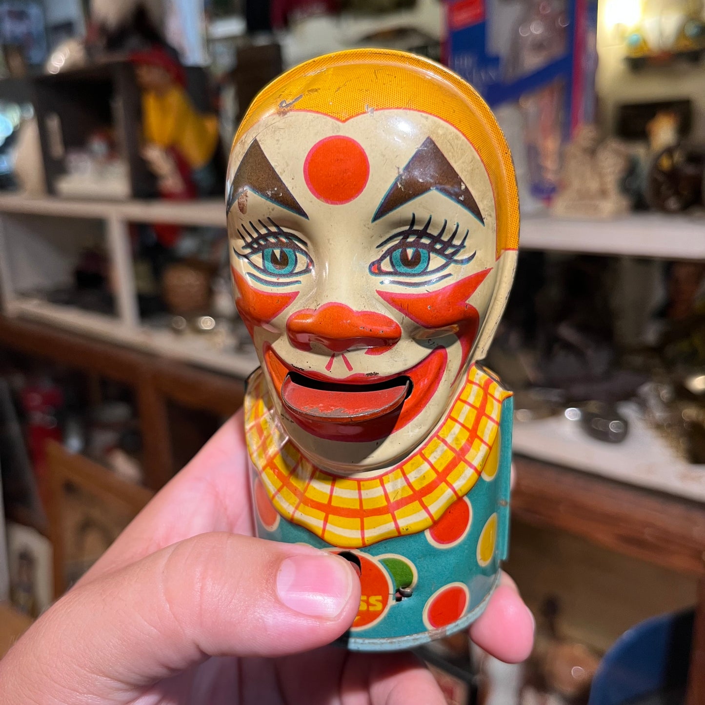 1930s Mechanical clown coin bank.