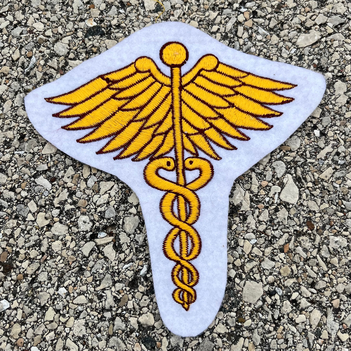 Vintage Caduceus emblem patch.