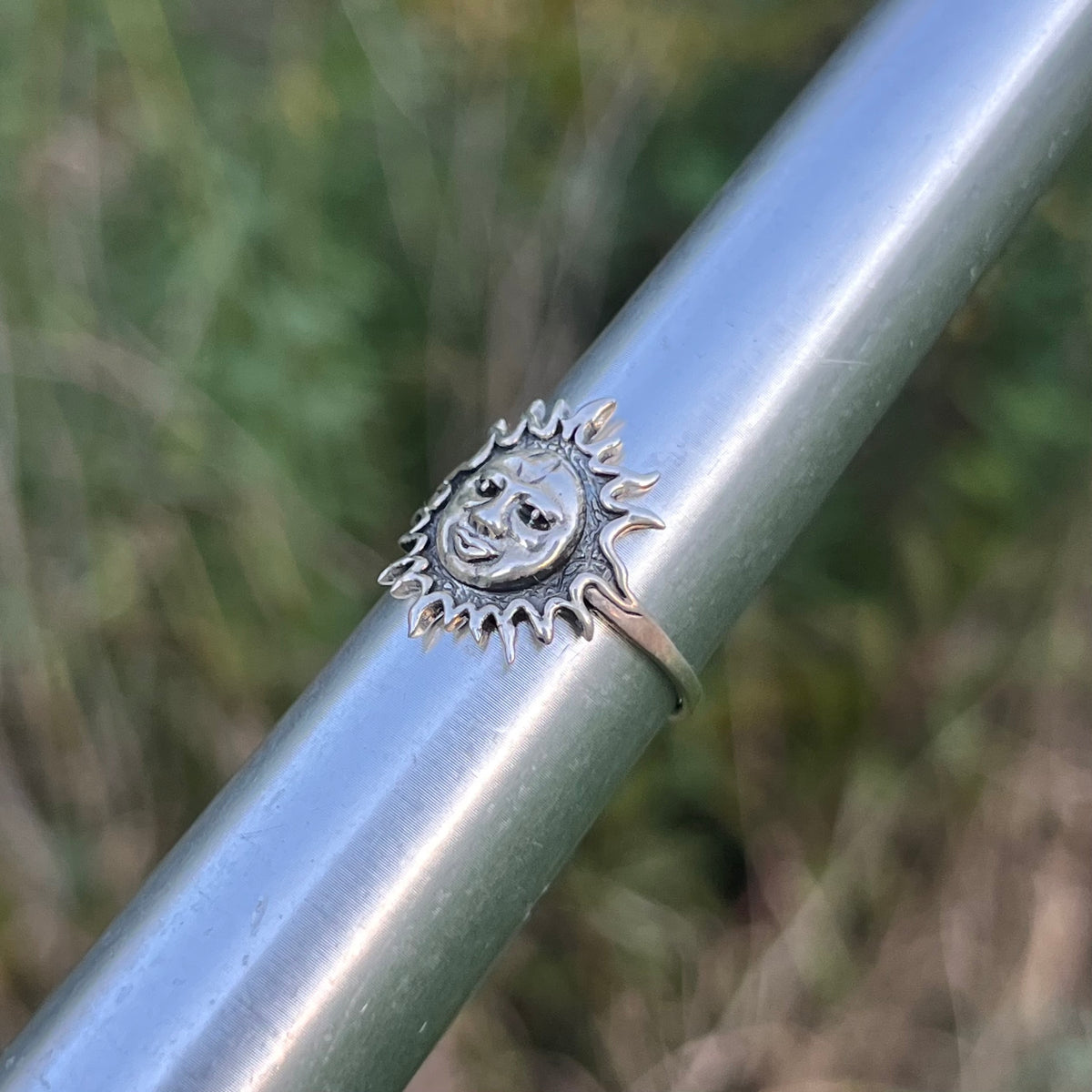 Sterling Silver sun ring. Size 6.
