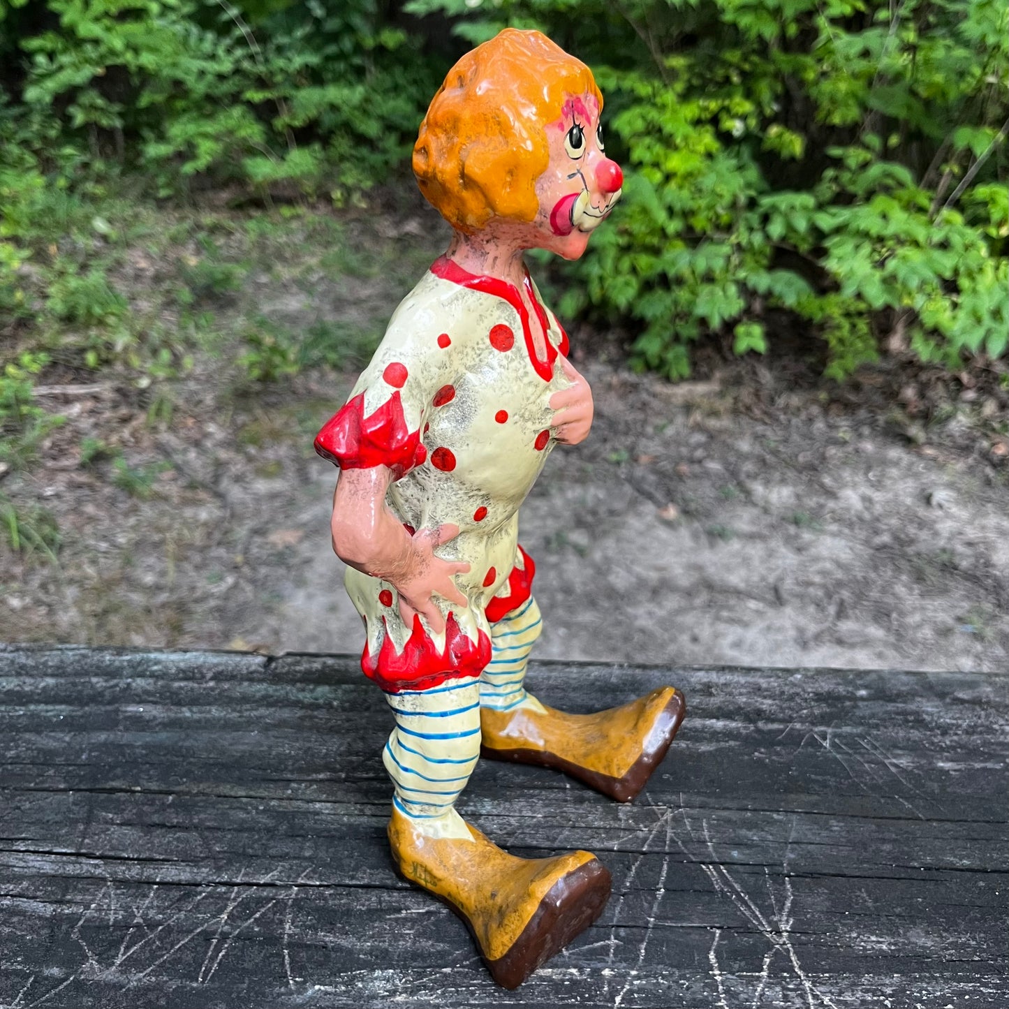 Vintage paper mache clown.