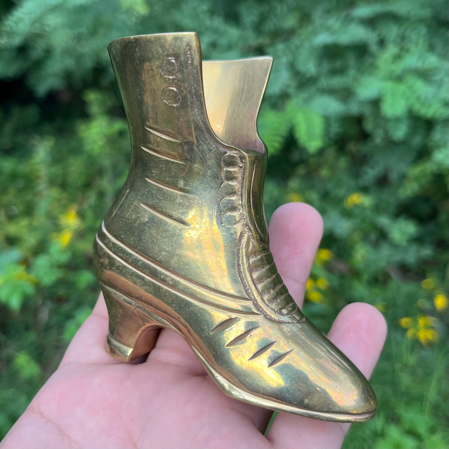 Vintage brass boot.