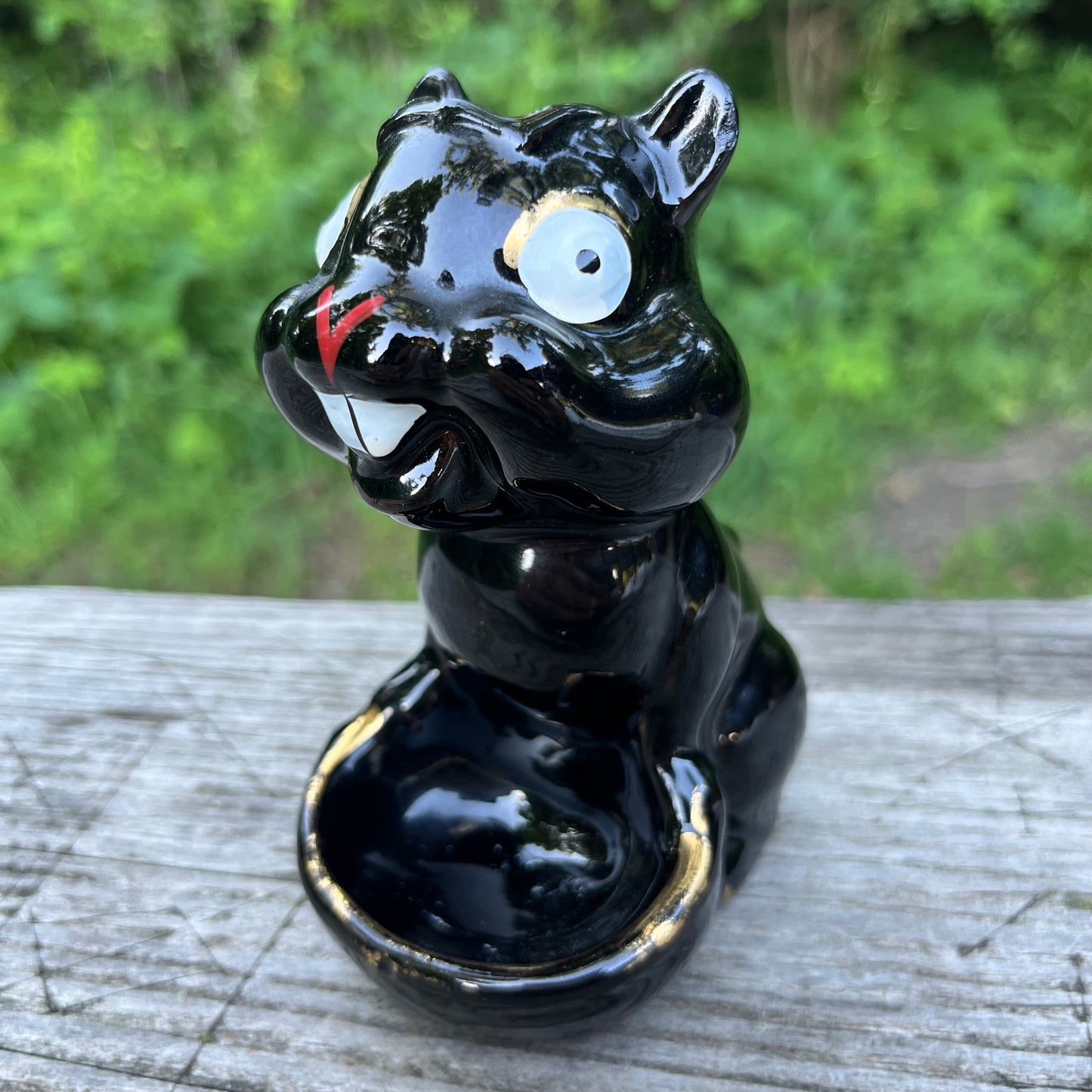 1950s Redware squirrel planter.