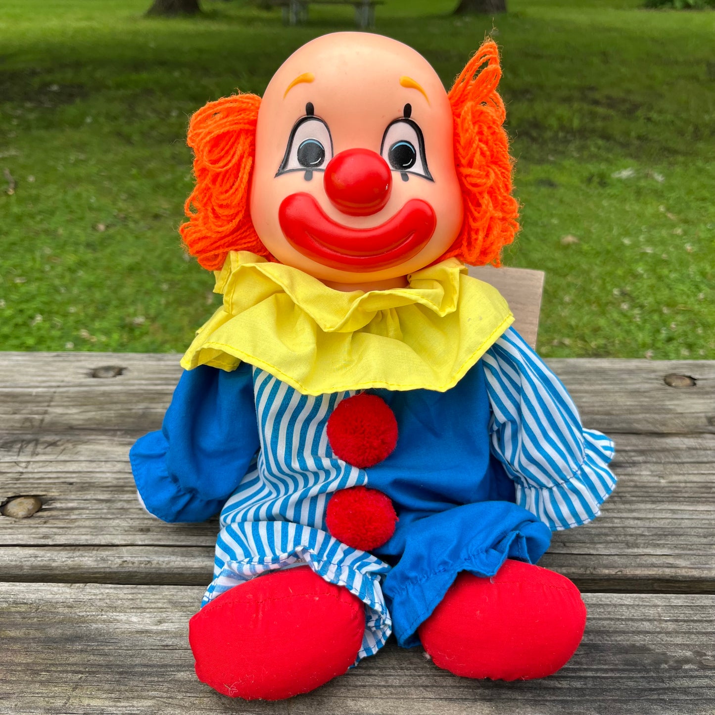 Vintage double sided clown doll.