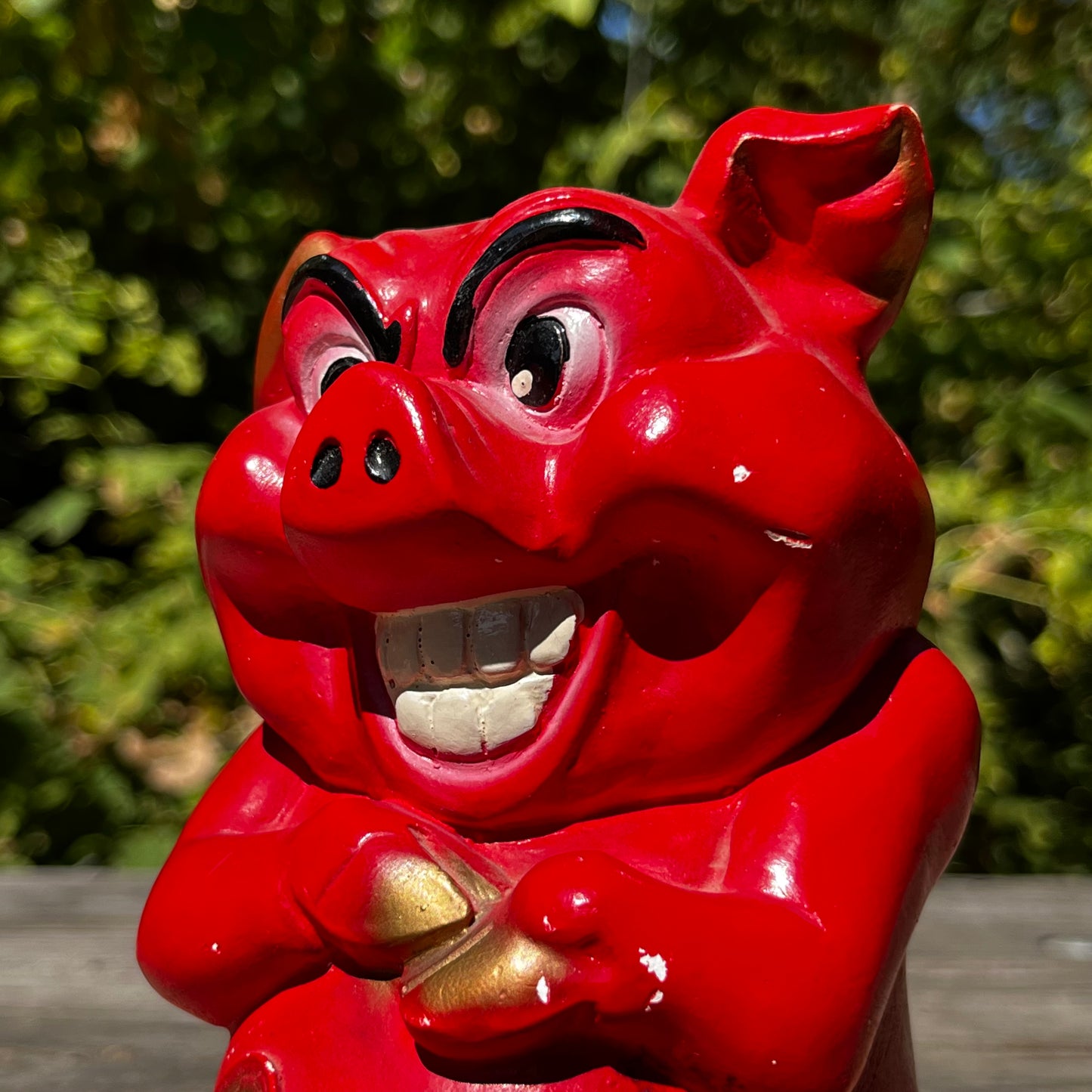 Vintage mad money piggy bank.