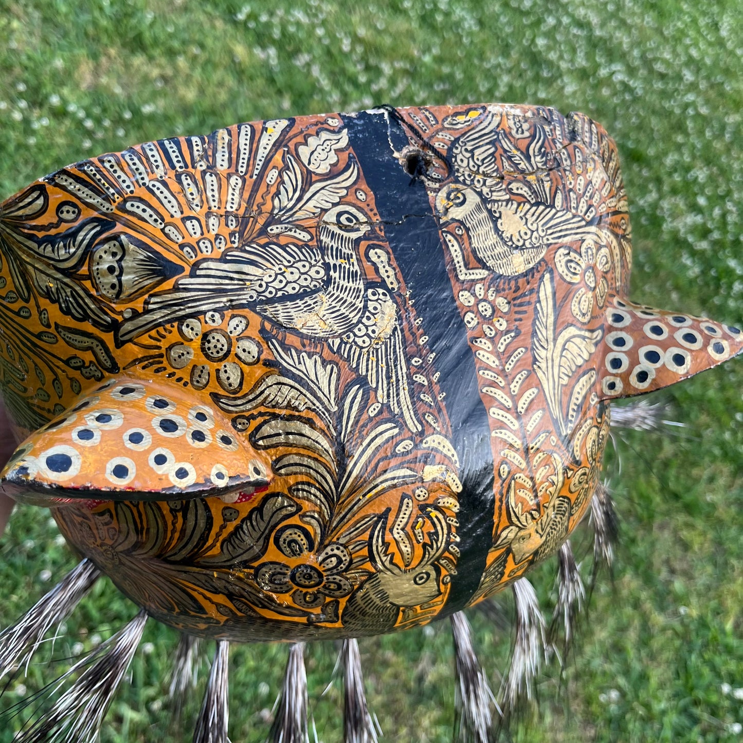 Vintage Danza Del Tigre jaguar mask.