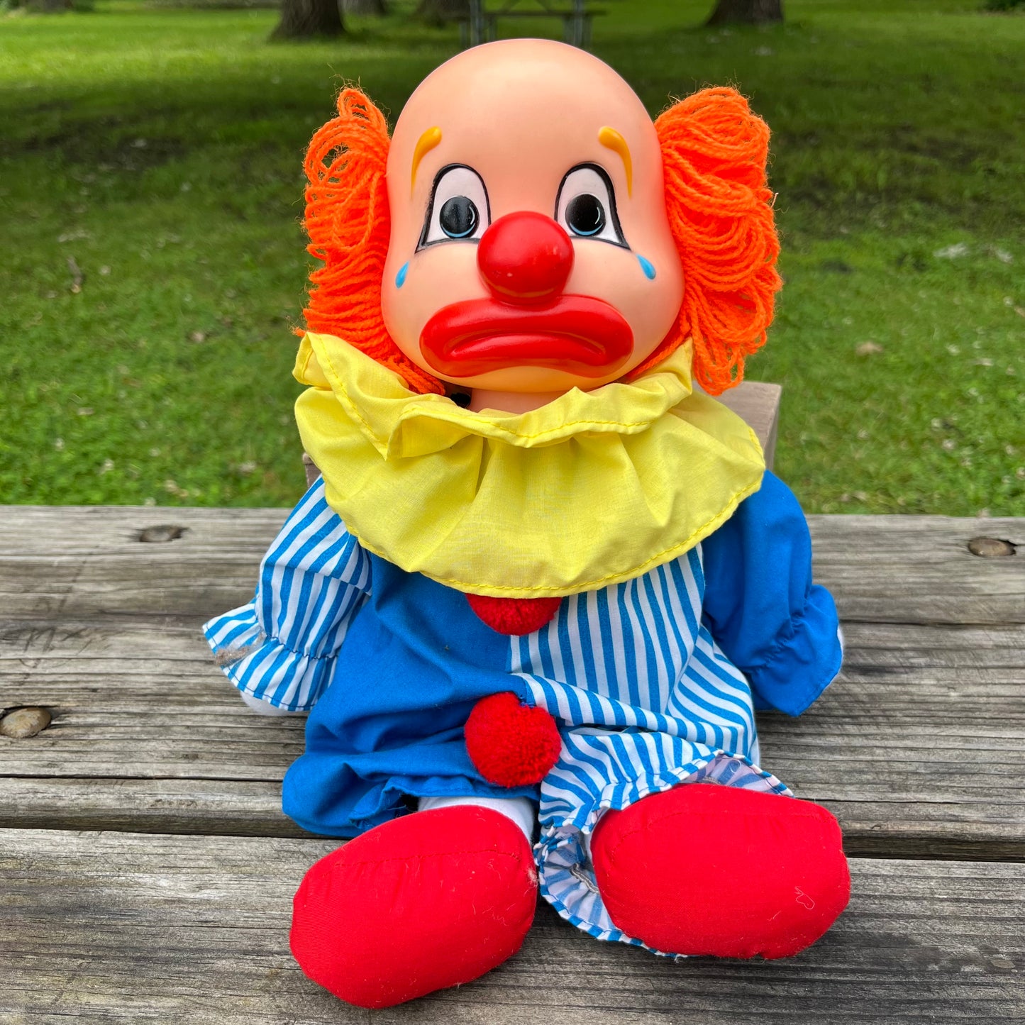 Vintage double sided clown doll.