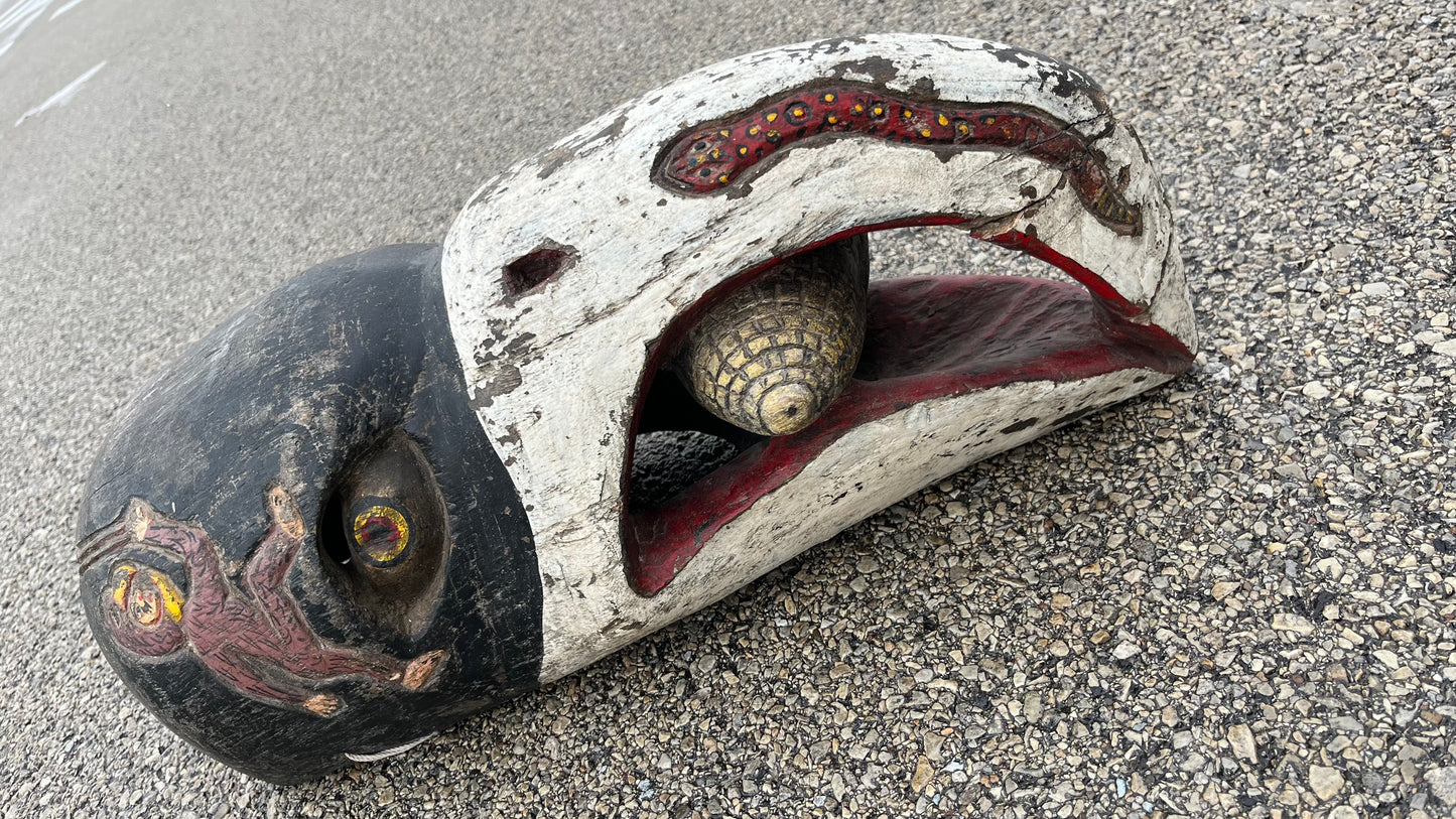 Early 1900s Wooden crow mask.